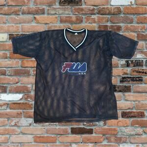 Vintage Fila 90s embroidered mesh jersey